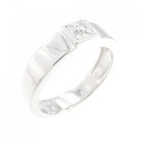 K18WG フラワー ダイヤモンド リング 0.04CT