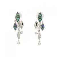 K18WG マザーオブパール イヤリング