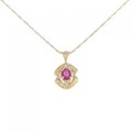 K18YG ルビー ネックレス 0.43CT