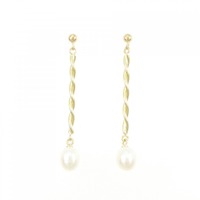 K18YG 淡水パール ピアス