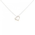 K10PG ハート ダイヤモンド ネックレス 0.01CT