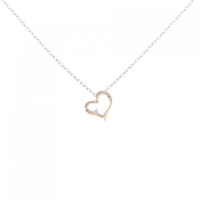 K10PG ハート ダイヤモンド ネックレス 0.01CT