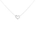 K18WG ハート ダイヤモンド ネックレス 0.10CT