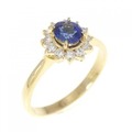 K18YG サファイヤ リング 0.43CT