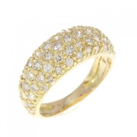 K18YG パヴェ ダイヤモンド リング 1.20CT