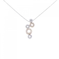K18YG/K18WG ダイヤモンド ネックレス 0.40CT