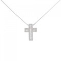 K18WG クロス ダイヤモンド ネックレス 0.70CT