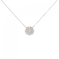 K18WG ダイヤモンド ネックレス 1.10CT