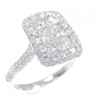 K18WG ダイヤモンド リング 0.85CT