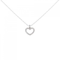 K18WG ハート ダイヤモンド ネックレス 0.515CT