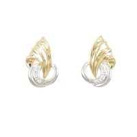 K18YG/PT ダイヤモンド ピアス 0.04CT