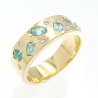 K18YG トルマリン リング 0.40CT