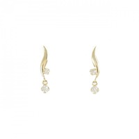 【リメイク】K18YG ダイヤモンド ピアス 0.10CT