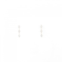 【リメイク】K18YG スリーストーン ダイヤモンド ピアス 0.20CT