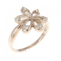 K18PG フラワー ダイヤモンド リング