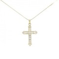 K18YG クロス ダイヤモンド ネックレス 0.50CT