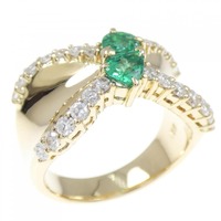 K18YG エメラルド リング 0.58CT