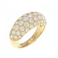 K18YG パヴェ ダイヤモンド リング 1.51CT