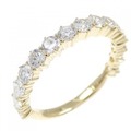K18YG ハーフエタニティ ダイヤモンド リング 0.99CT