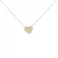 K18YG ハート ダイヤモンド ネックレス 0.33CT