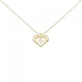 K18YG ハート ダイヤモンド ネックレス 0.06CT