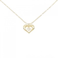 K18YG ハート ダイヤモンド ネックレス 0.06CT