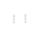 PT スリーストーン ダイヤモンド ピアス 0.40CT