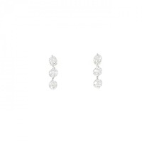 PT スリーストーン ダイヤモンド ピアス 0.40CT