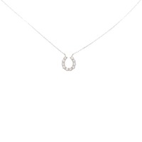 【リメイク】K18YG ホースシュー ダイヤモンド ネックレス 0.25CT