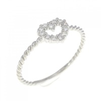 【リメイク】PT ハート ダイヤモンド リング 0.10CT