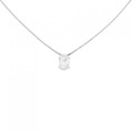 K18WG ソリティア ダイヤモンド ネックレス 1.01CT