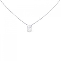 K18WG ソリティア ダイヤモンド ネックレス 1.01CT