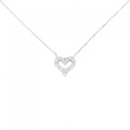 K18WG ハート ダイヤモンド ネックレス 0.20CT