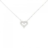 K18WG ハート ダイヤモンド ネックレス 0.20CT