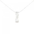 K18WG/750WG ダイヤモンド ネックレス 0.12CT