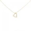 K18YG ハート ダイヤモンド ネックレス 0.10CT