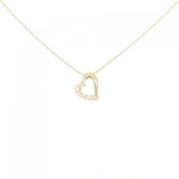 K18YG ハート ダイヤモンド ネックレス 0.10CT