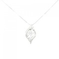 PT/K18WG フラワー ダイヤモンド ネックレス 0.50CT