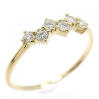 【リメイク】K18YG ダイヤモンド リング 0.15CT