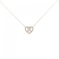 【新品】K18PG ハート ダイヤモンド ネックレス 0.10CT