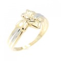 K18YG/PT ダイヤモンド リング 0.02CT