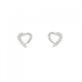 PT ハート ダイヤモンド ピアス 0.20CT