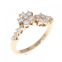 K18PG フラワー ダイヤモンド リング 0.43CT