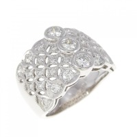 K18WG ダイヤモンド リング 0.76CT