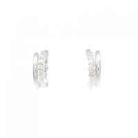 K14WG ダイヤモンド イヤリング 0.14CT