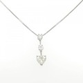 PT ハート ダイヤモンド ネックレス 0.666CT