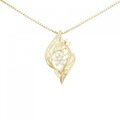 K18YG フラワー ダイヤモンド ネックレス 0.80CT