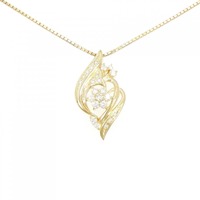 K18YG フラワー ダイヤモンド ネックレス 0.80CT