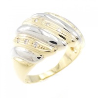 K18YG/PT ダイヤモンド リング 0.06CT