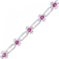 750WG ルビー ブレスレット